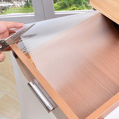 Kitchen clear drawer liners oil proof moisture cupboard shelf liner mat