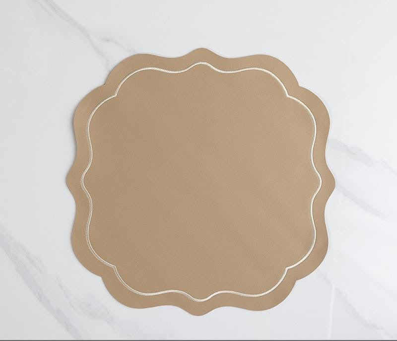 Modern Round faux leather PVC Table mats