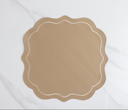 Modern Round faux leather PVC Table mats