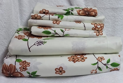 A pair of both printed pure cotton bedsheets