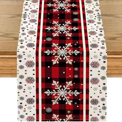 Christmas Table Runner Xmas Linen Table Cover