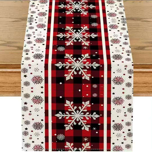 Christmas Table Runner Xmas Linen Table Cover