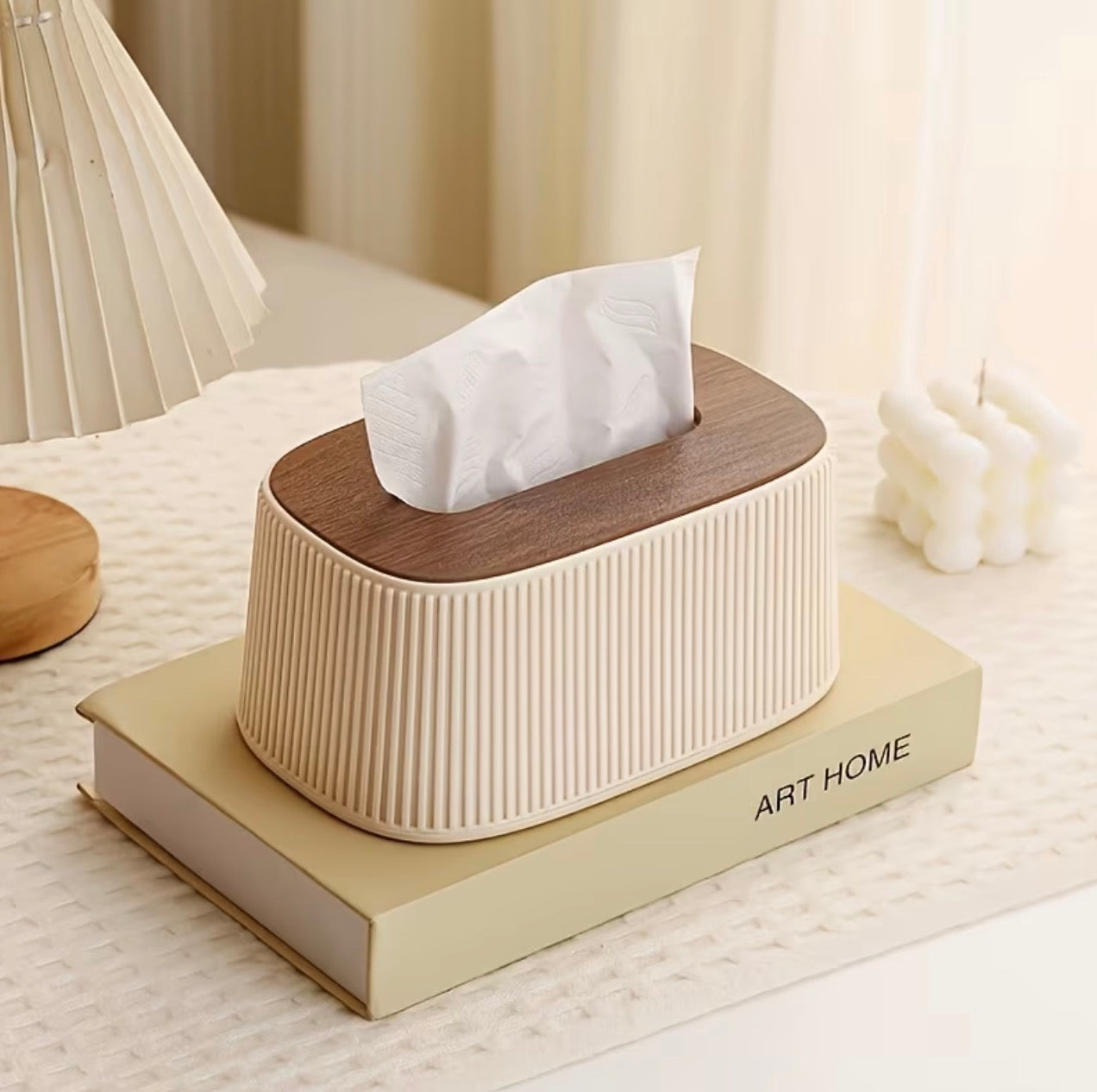 Aesthetic Vertical Striped Tissue Box