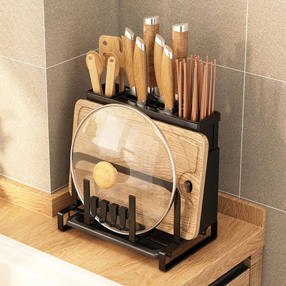 Knife rack Wall hanging kitchen Chop stick/Chopping board and pot lid Storage rack