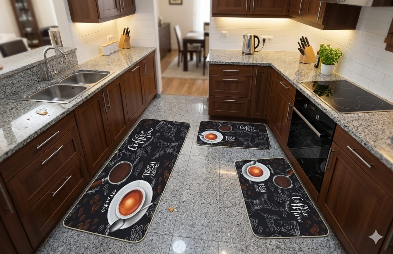 Three Pieces kitchen mat