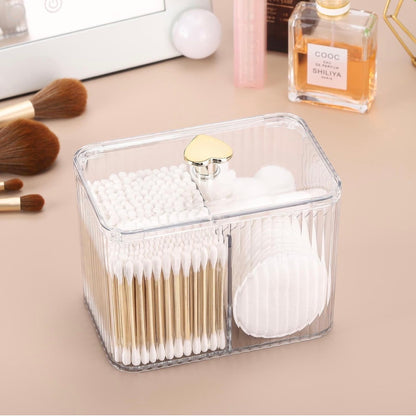 3-Compartment Clear Acrylic earbud/multipurpose Organizer