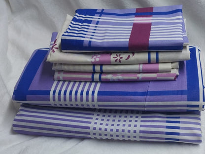 A pair of both printed pure cotton bedsheets