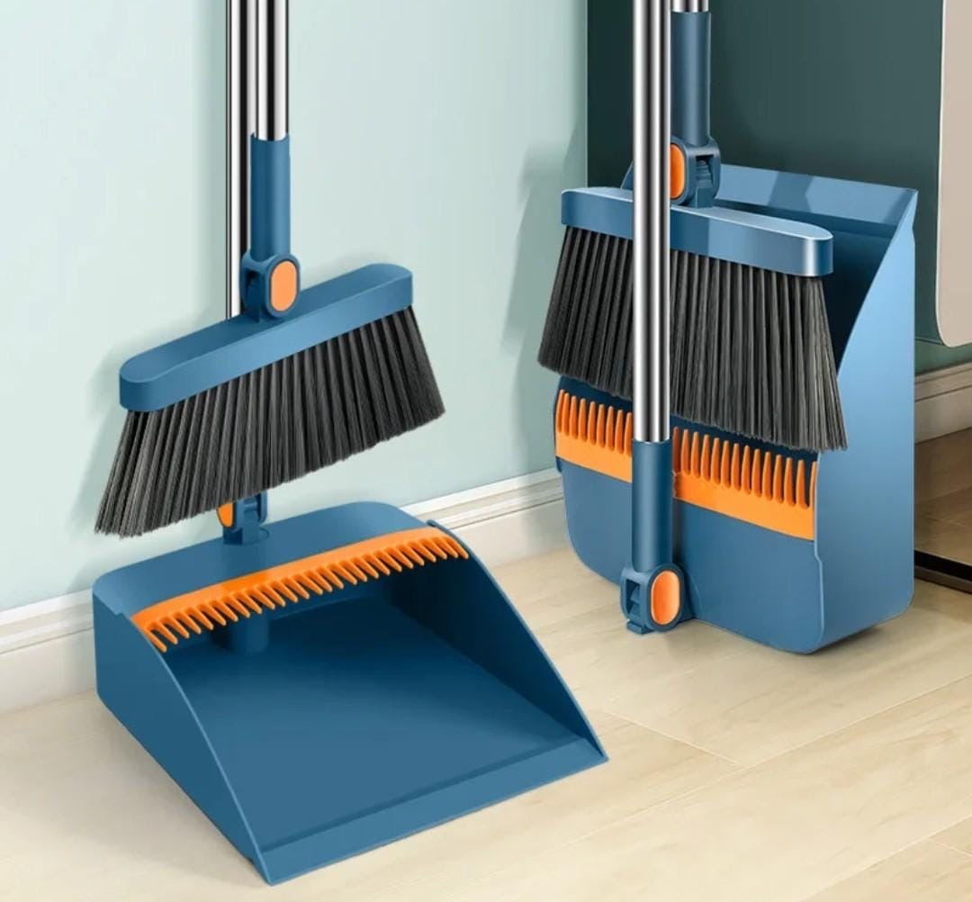 Handheld broom and dustpan set.