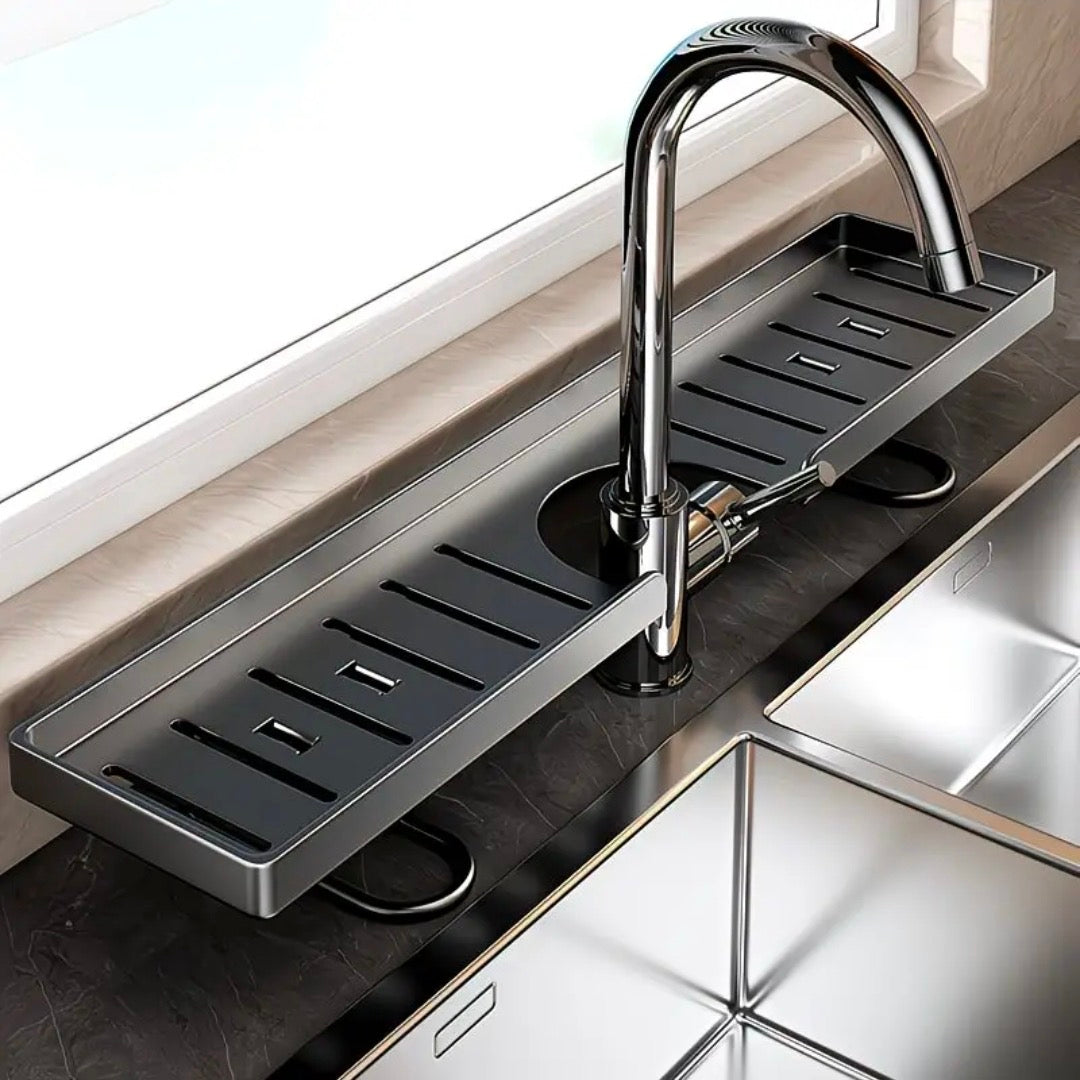 Vertical Faucet Storage Rack , No-Drill Organizer