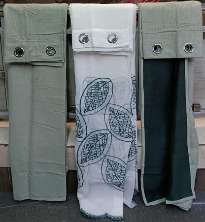 3 in 1 Curtains & Drapes Set
