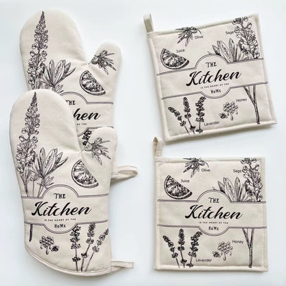 Kitchen Glove & Pot Holder Set