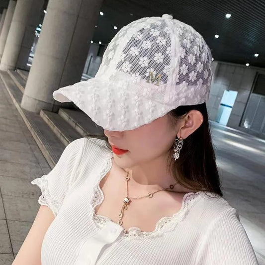 Lace Flower Thin Baseball Cap