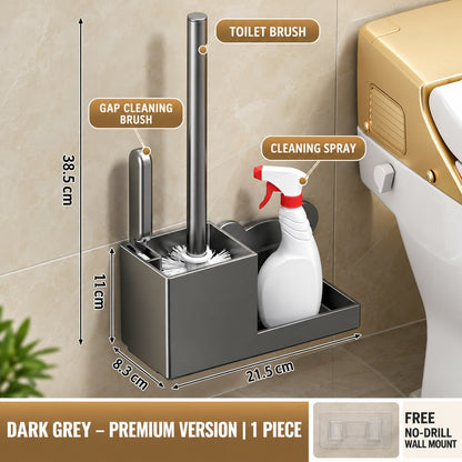 3-in-1 Wall-Mounted Toilet Cleaning Set