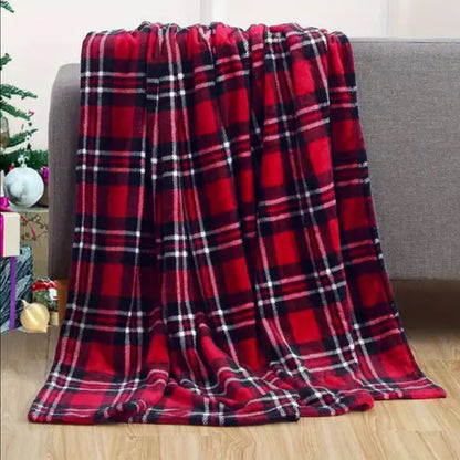 Flannel cozy Christmas throw blanket