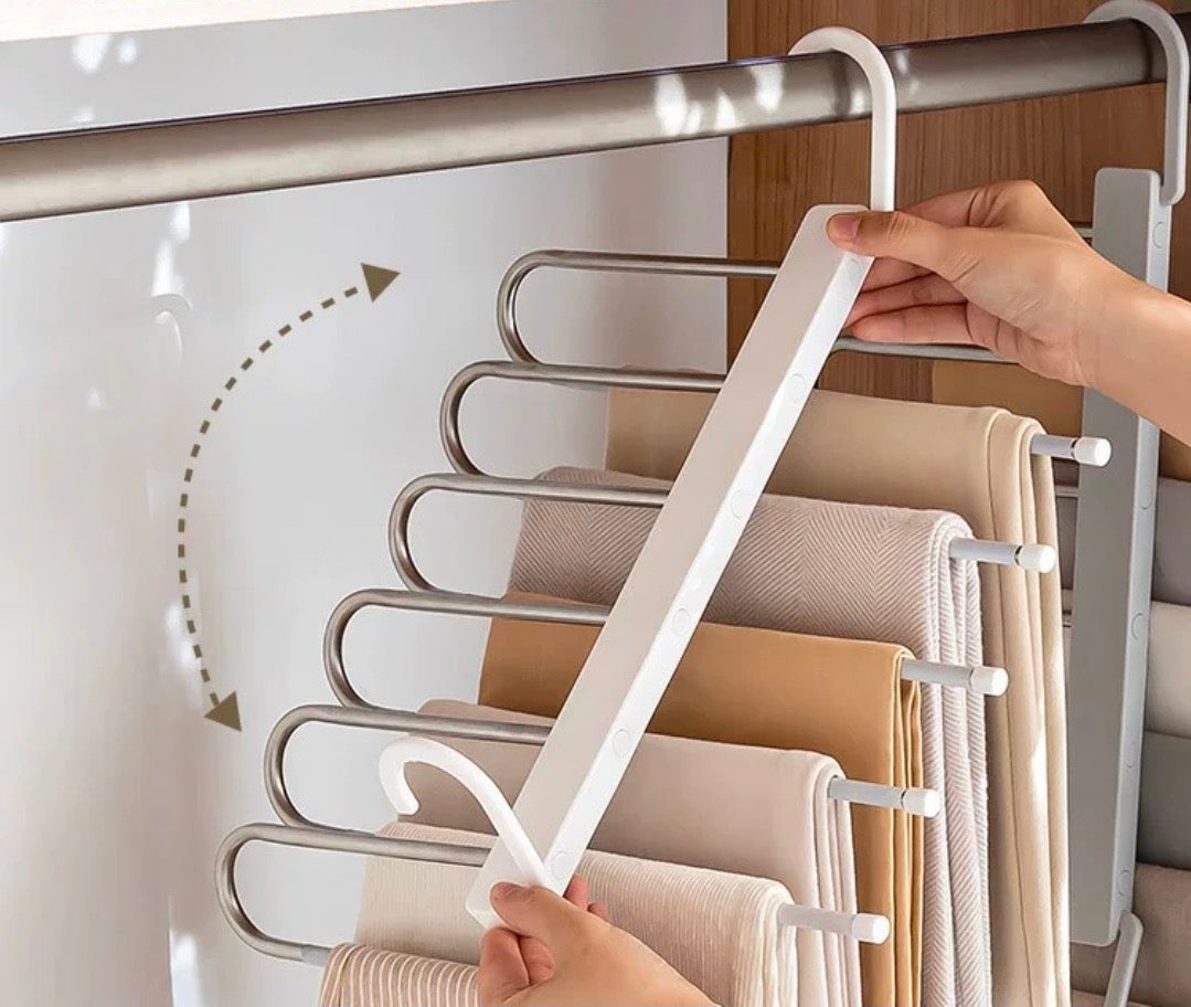 Heavy duty 6 Layer Foldable Pants hanger