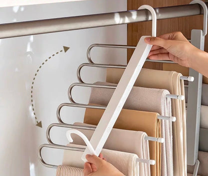 Heavy duty 6 Layer Foldable Pants hanger