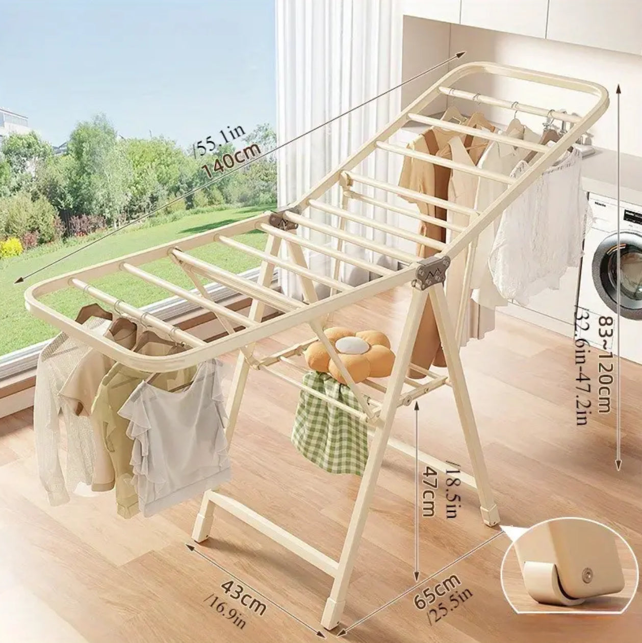 Outdoor drying rack