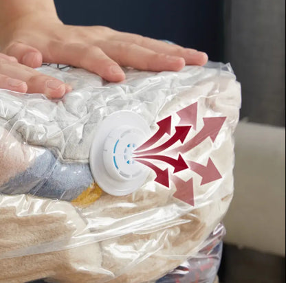 5pcs set No Pump Needed Vacuum Storage Bags for Clothes Blankets Comforters Sweaters Pillows Home Compression Seal Bags Space Saver Bags