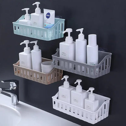 Bathroom Organizer Non-perforated Bathroom Shelves Plastic