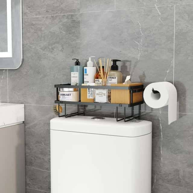 Single Layer Bathroom/ Toilet Racks With Tissue Holder