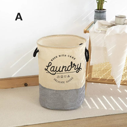 Laundry day round multi-purpose basket with handle