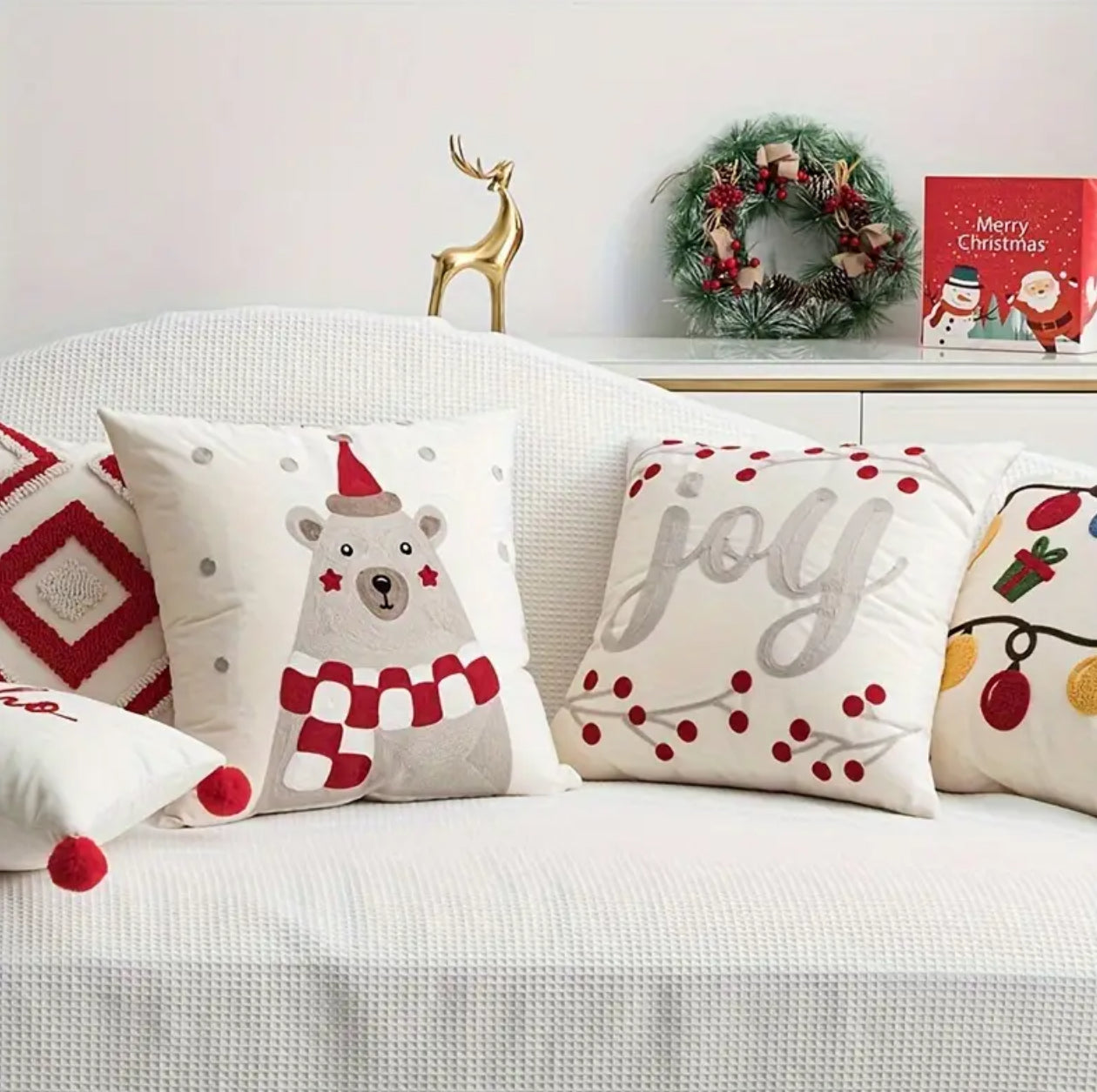 3pcs High Quality Decorative Christmas Pillow Covers