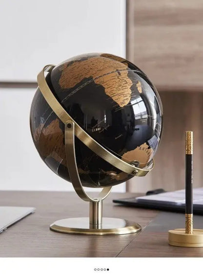 BIG SIZE Rotating Retro World Globe  Desktop Figurine