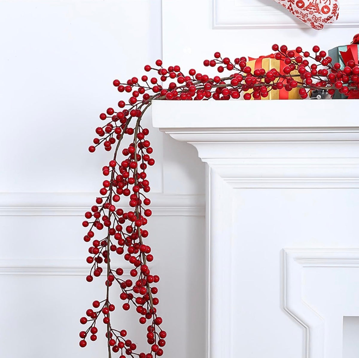 Artificial Red Berry Plants Christmas Garland