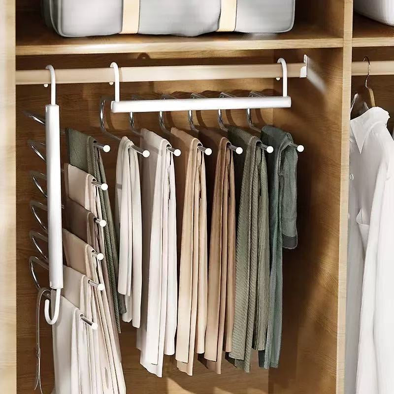 Heavy duty 6 Layer Foldable Pants hanger