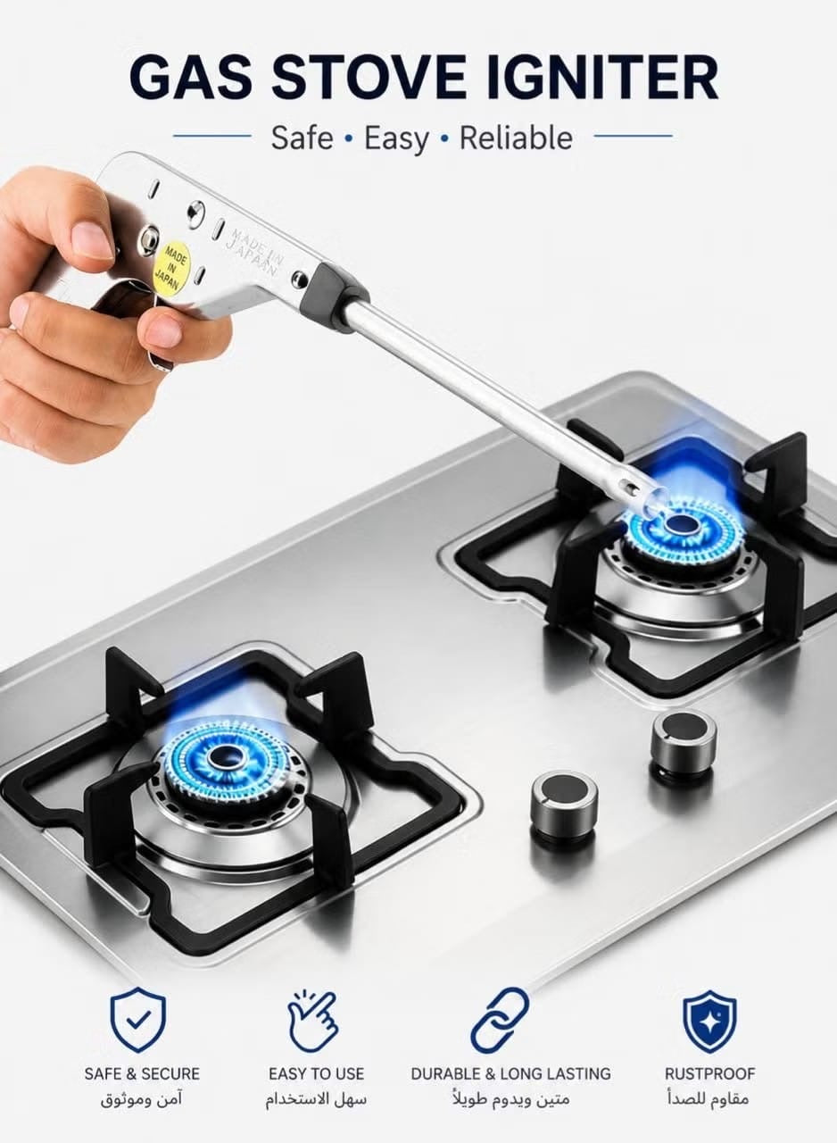 Electric Igniter Spark Gas Lighter for Kitchen Stove Steel