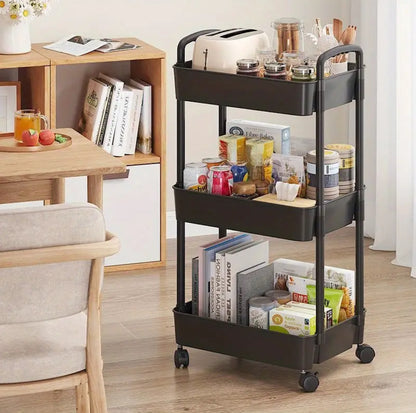 3 Tier multipurpose Trolley with 360 Degree Rotation