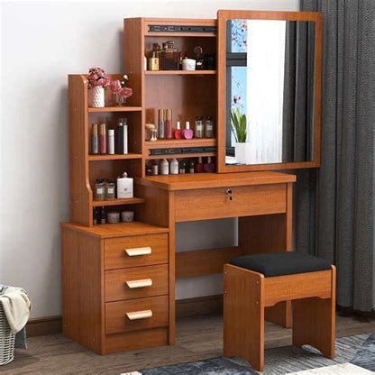 dressing table with sliding mirror