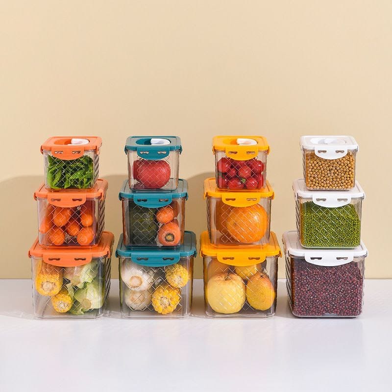 3pcs heavy acrylic fridge storage containers