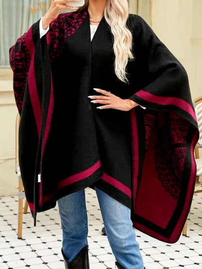 Women's floral wrap shawl/poncho