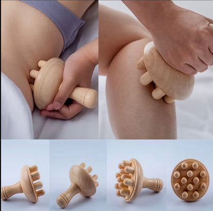 Wooden Therapy Massage Tools Wooden Mushroom Massager