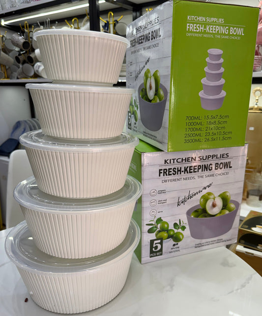 5pcs fresh keeping bowls