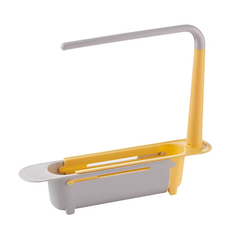 Telescopic sink caddy organizer