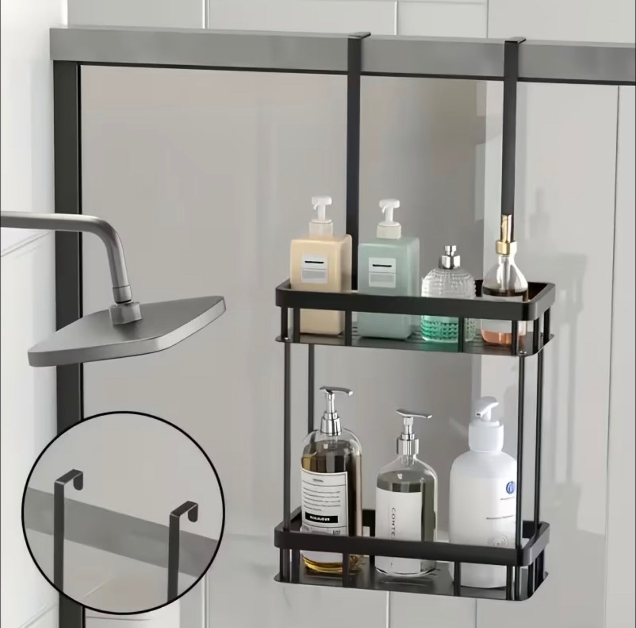 Bathroom Door Hanging Storage Rack.