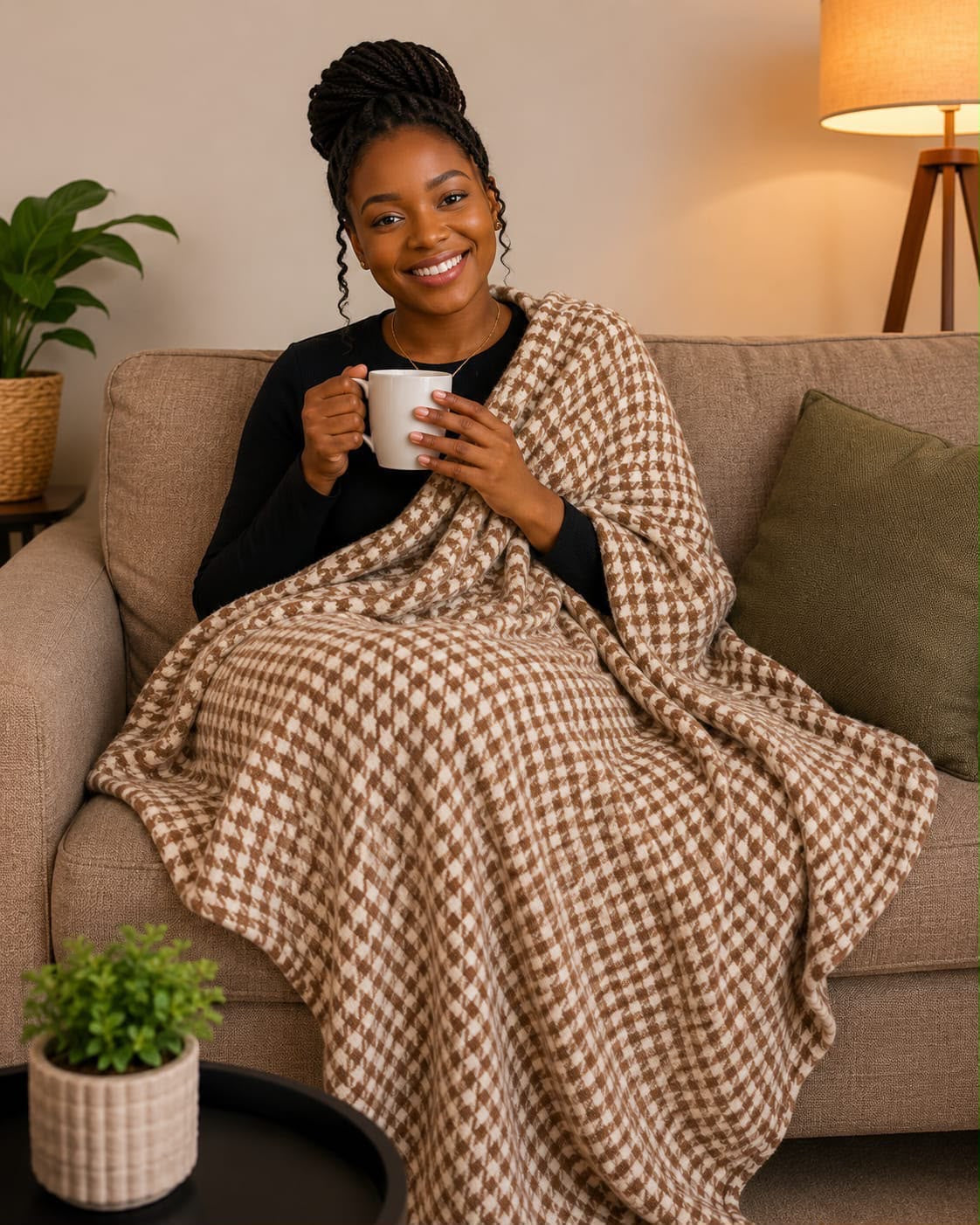 Luxury textured fleece blanket