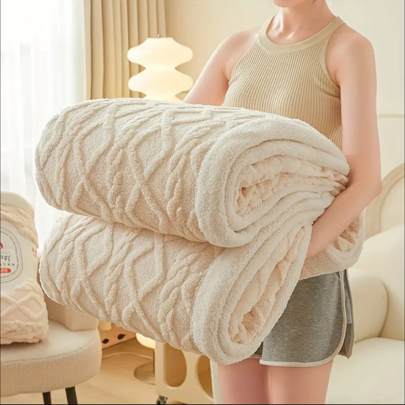 Premium quality warm Sherpa fleece blanket