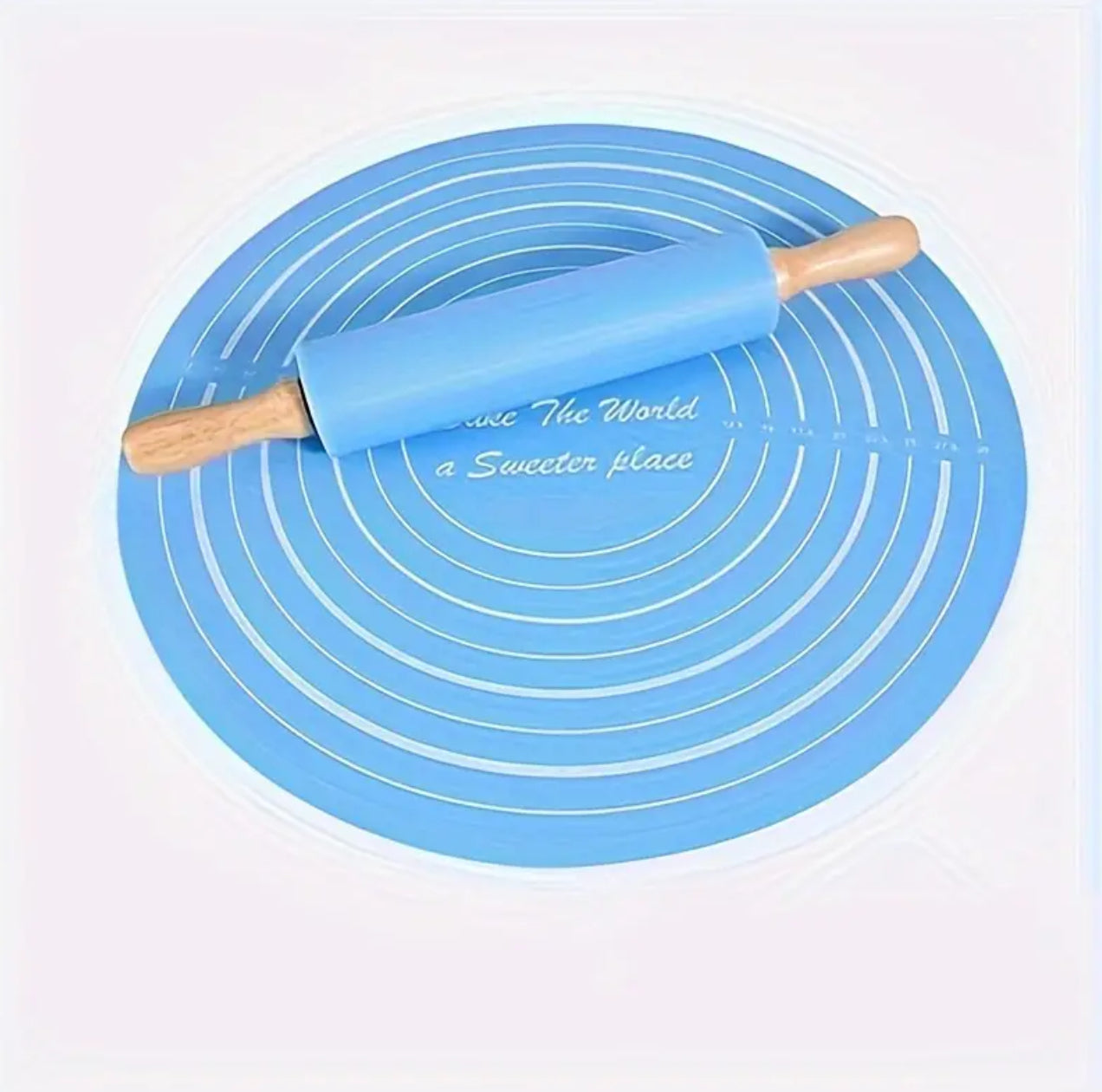 Silicone Baking Mat with  Rolling Pin Set