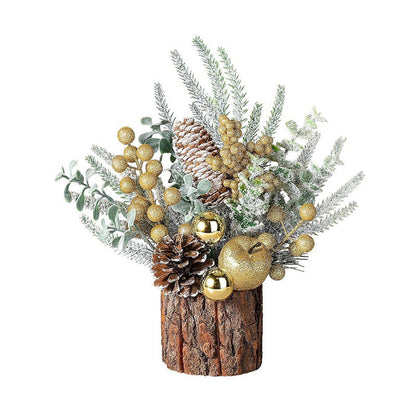1Pcs Tabletop Mini  Christmas Tree Stump