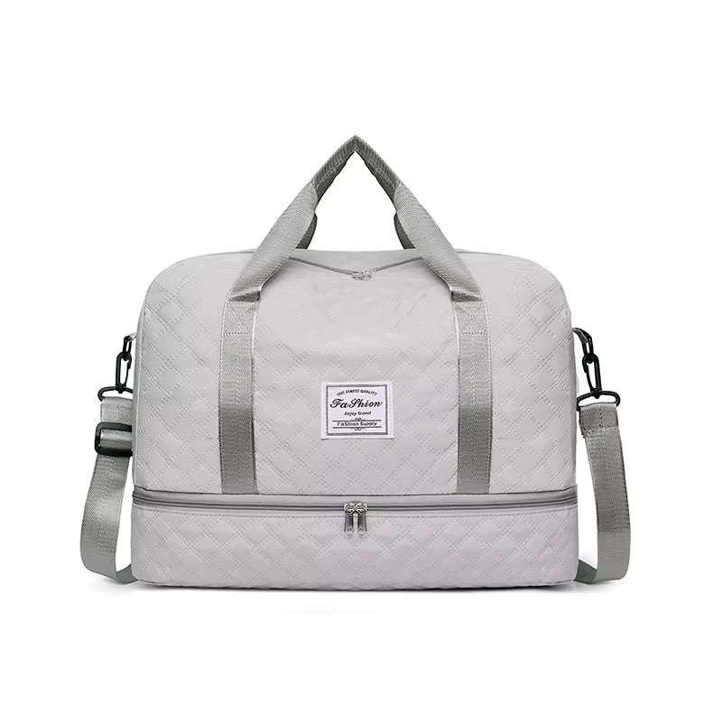 Casual Large Capacity Travel Duffel Bag | Lightweight Rhombic Lattice Design