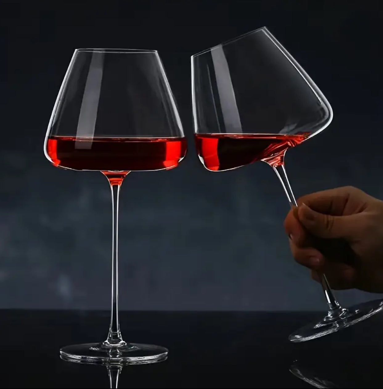 Long stem wine glasses 6pcs set