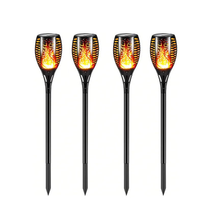 6 pieces LED solar flame lamp