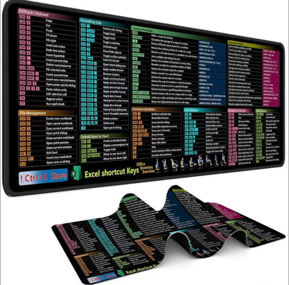 Excel cheat sheet mouse pad