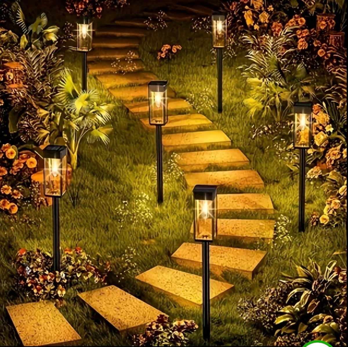 6pcs 60cm Long Solar Outdoor Pathway Garden Lights