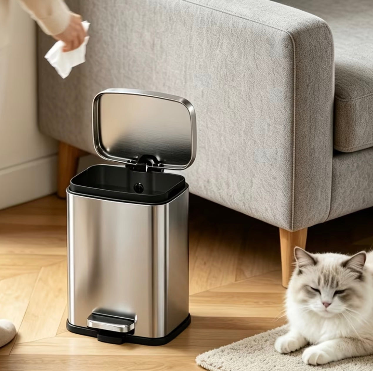 5L Stainless Steel Pedal Bin