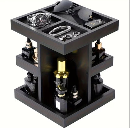 3-Tier Rotating Wooden Makeup/Cosmetics/Perfume Organizer