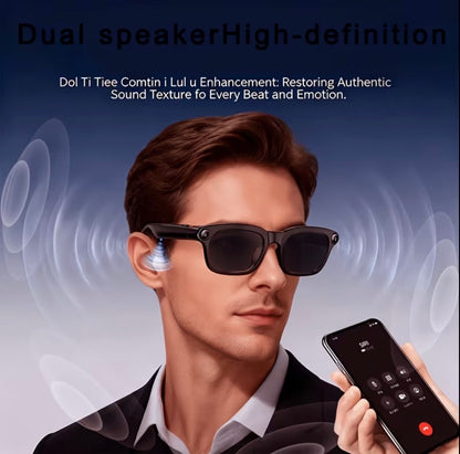 The XK One Pro-800W AI Smart Glasses, with an 8MP camera, Bluetooth connectivity, and real-time AI translation, and high quality video